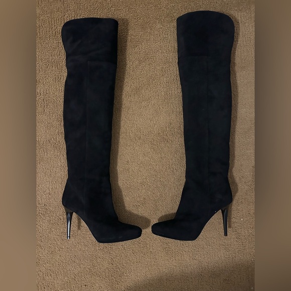 Jimmy Choo Giselle Black Suede Over the Knee Boots; size 9.5, EUC! - Picture 7 of 16